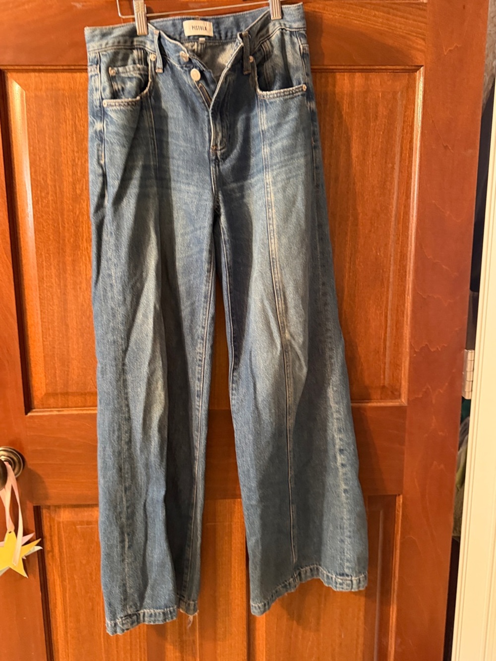 Pistols Wide Leg Blue Jeans 25